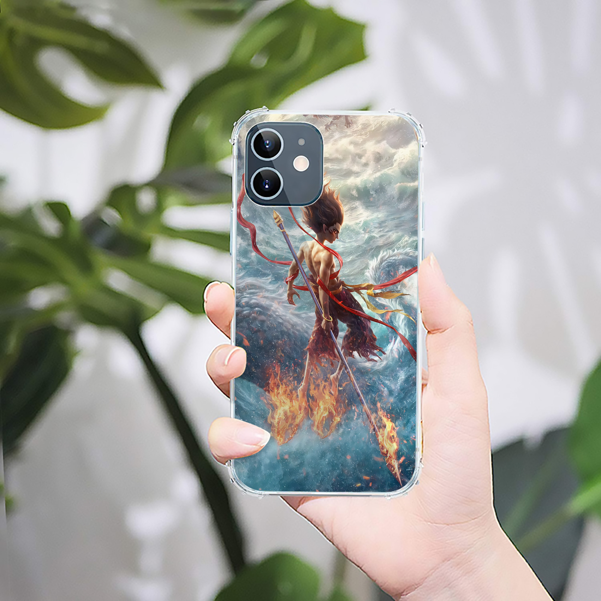 （画像用） Ne Zha 2 ナタ 魔童の大暴れ 【iPhone 12シリーズ対応】透明スマホケース（クリアソフトケース）